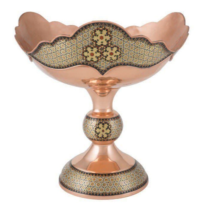 میوه خوری سه وجهی خاتم کاری 