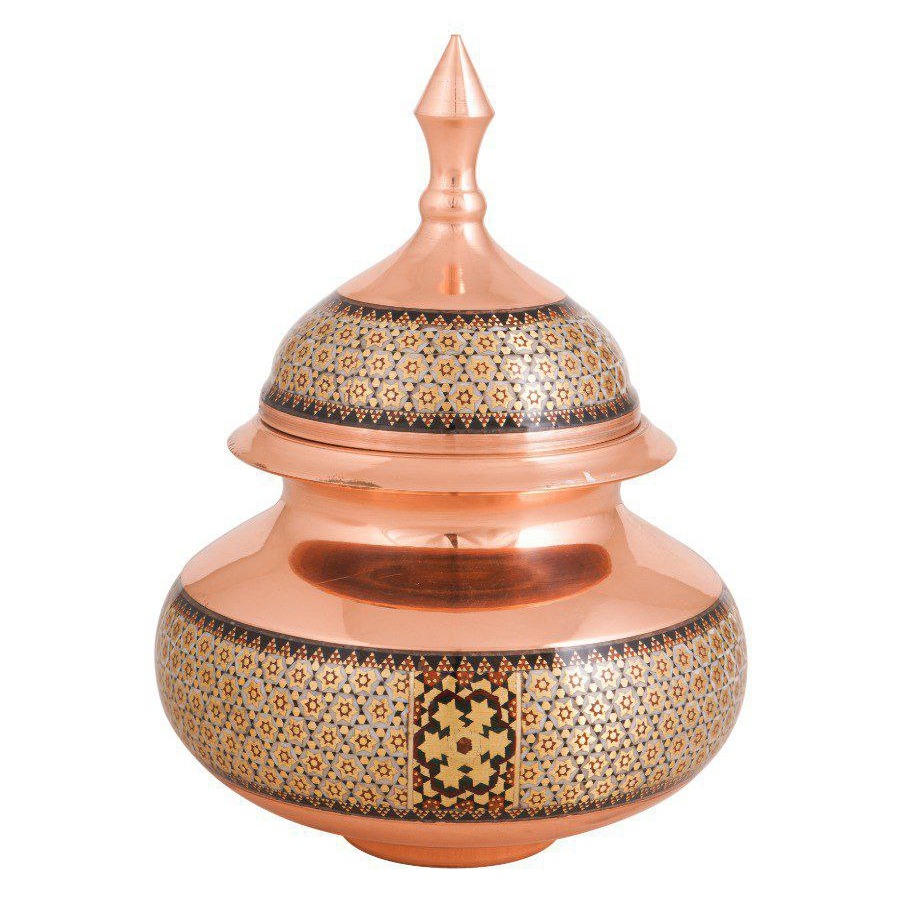 قندان زرگون خاتم کاری